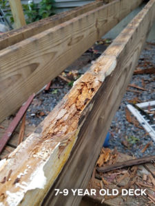 rotted deck wood