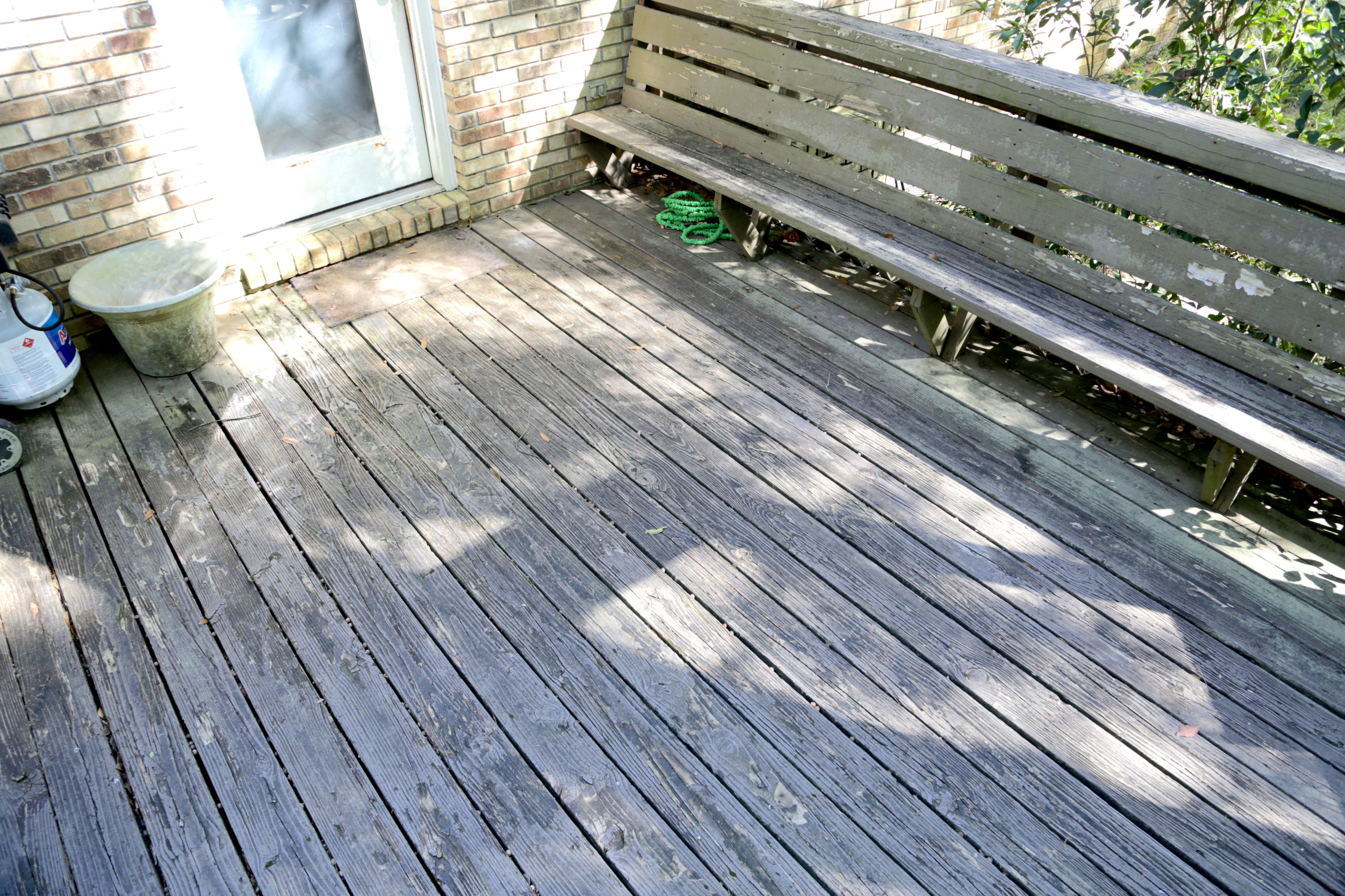 grooved decking over trex rainescape
