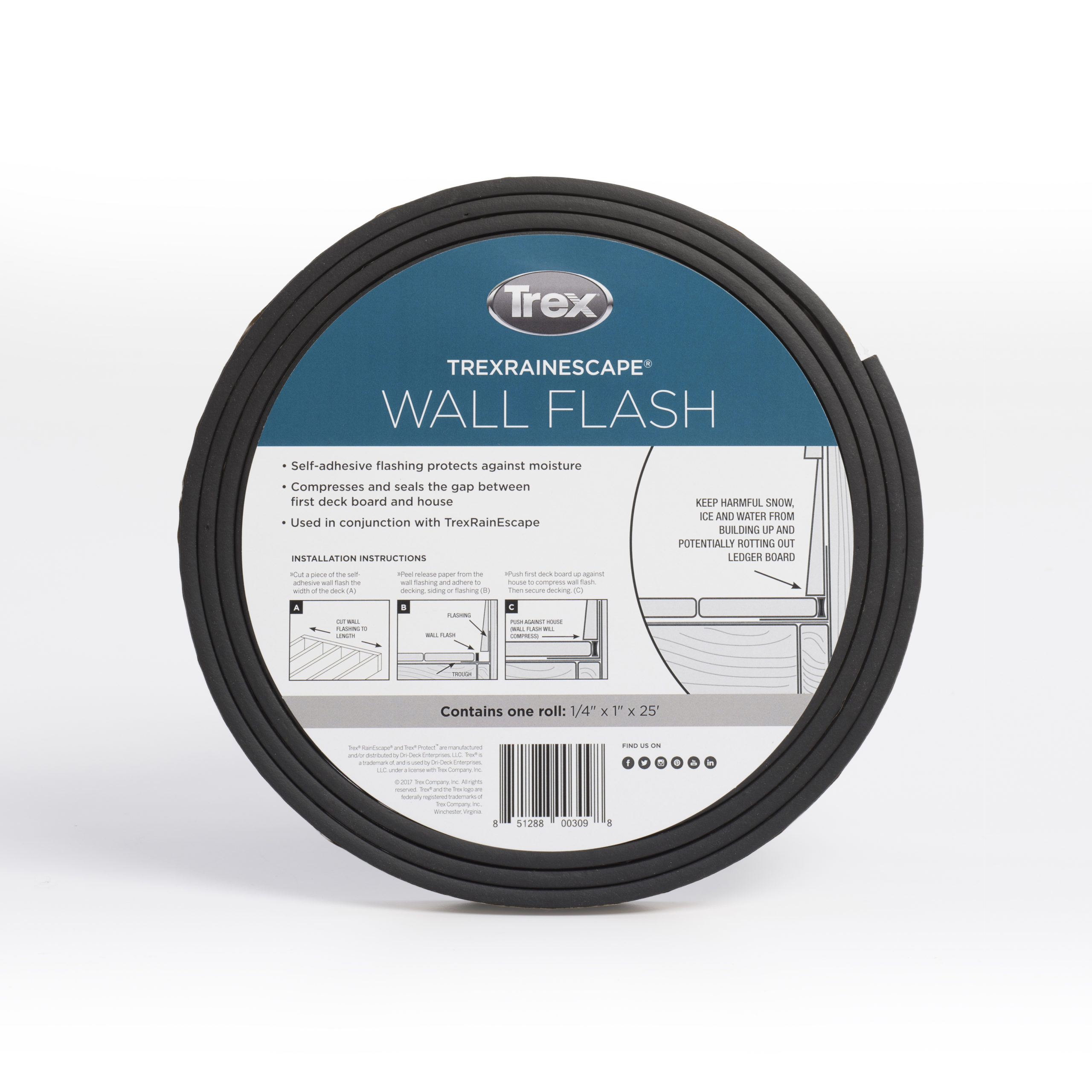 How to Install Deck Flashing - Deck Joist, Beam \u0026 Rim Tape | Trex Protect, image size:2560x2560