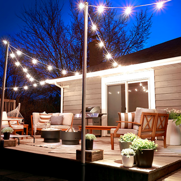 How to Hang String Lights on Your Deck - Deck Joist, Beam & Rim Tape ...