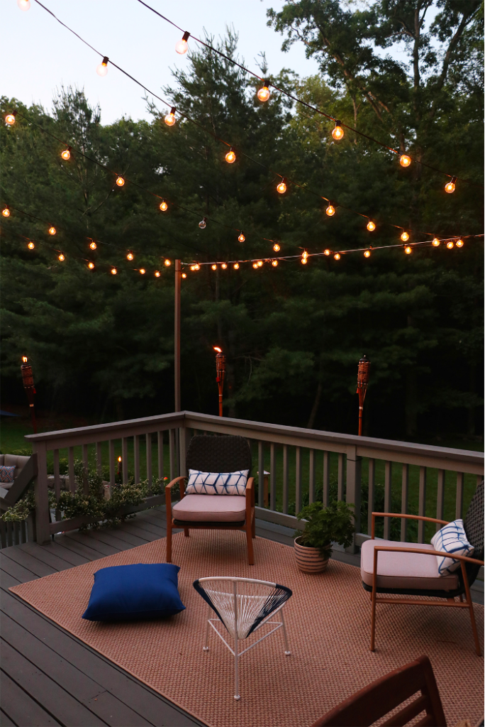How to Hang String Lights on Your Deck Deck Joist, Beam & Rim Tape