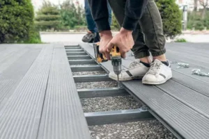 Ground level deck