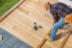 Building a wooden deck